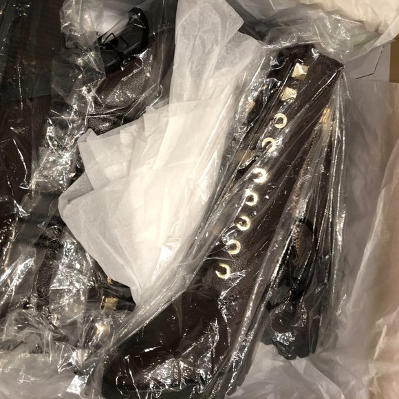 Michael Kors Bastian Lace-Up Leather Booties NEW - Picture 7 of 9